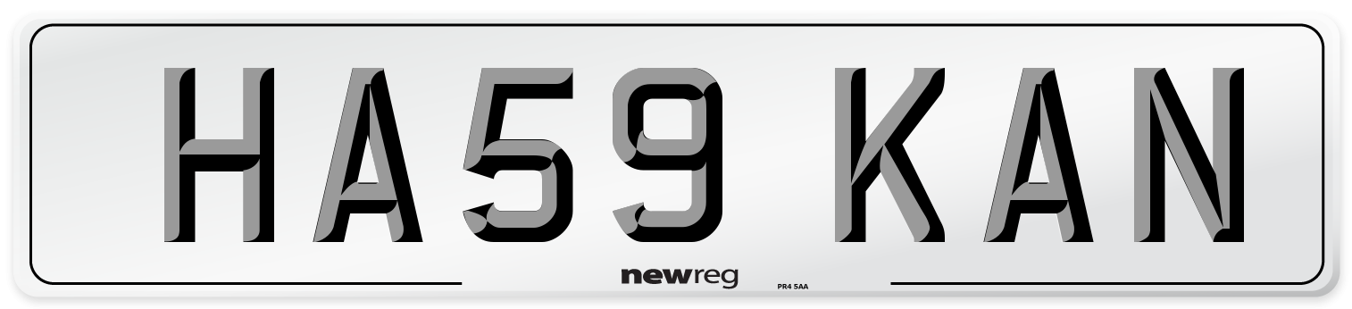 HA59 KAN Number Plate from New Reg